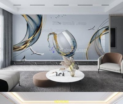 File gốc File tranh hiện đại treo tường HD79342 (in tráng gương) ốp tường