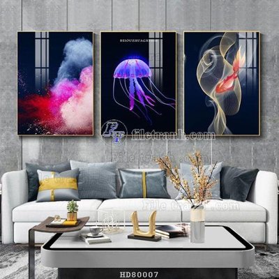 File in trần File tranh hiện đại pha lê gương HD80007 (file gốc) hoa văn 3D