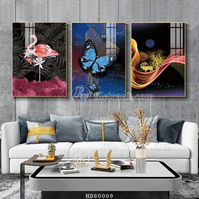 File tranh File tranh hiện đại pha lê gương HD80009 (file gốc) chủ đề phong thủy