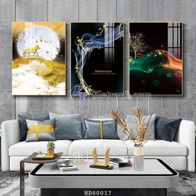 File tranh in trần File tranh hiện đại pha lê gương HD80017 (ảnh gốc siêu nét)