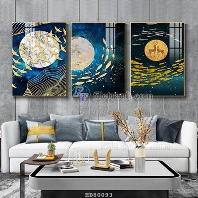 Ảnh mô tả file gốc in mica File tranh hiện đại pha lê gương HD80093