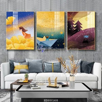 Cung cấp file tranh gốc File tranh hiện đại pha lê gương HD80160 độc quyền