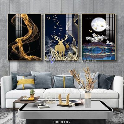 File PSD File tranh hiện đại pha lê gương HD80182 (bản gốc) dễ dàng edit