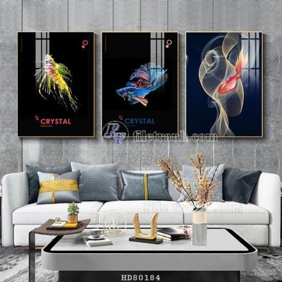 File gốc File tranh hiện đại pha lê gương HD80184 (in lụa) trang trí tường