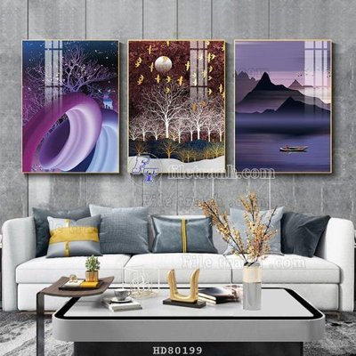 File gốc File tranh hiện đại pha lê gương HD80199 (bản quyền) cho in ấn