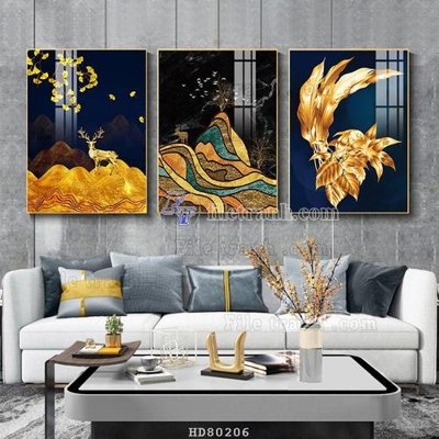 Ảnh gốc File tranh hiện đại pha lê gương HD80206 (độ nét cao) in mica