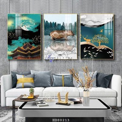 Tải file File tranh hiện đại pha lê gương HD80213 (gốc) in ấn chất lượng