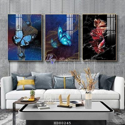 Download file gốc File tranh hiện đại pha lê gương HD80245 (in mica) 3D