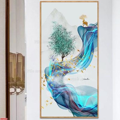 File tranh File tranh bộ hiện đại HD9005 (ảnh gốc) in trần xuyên sáng