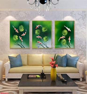 Ảnh gốc file in lụa File tranh bộ hiện đại HD9030 chi tiết