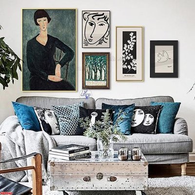 File gốc File tranh bộ hiện đại HD9040 (in lụa) họa tiết 3D