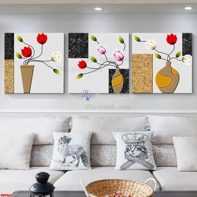 Tải file File tranh bộ hiện đại HD9043 (gốc) làm tranh treo tường