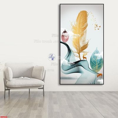 Tải file gốc File tranh bộ hiện đại HD9058 (in bạt) quảng cáo