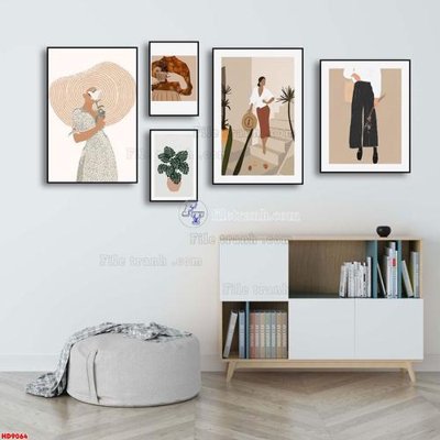 File tranh File tranh bộ hiện đại HD9064 (gốc) chủ đề thiên nhiên