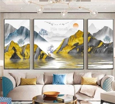 File tranh File tranh bộ hiện đại HD9085 (gốc) in vải canvas