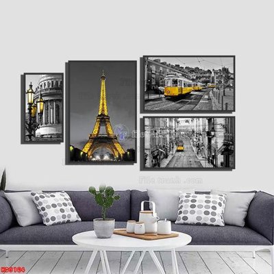 File tranh File tranh bộ hiện đại HD9164 (gốc) in backlit film