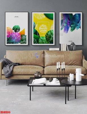 Tải file File tranh bộ hiện đại HD9204 (gốc) chủ đề hoa sen