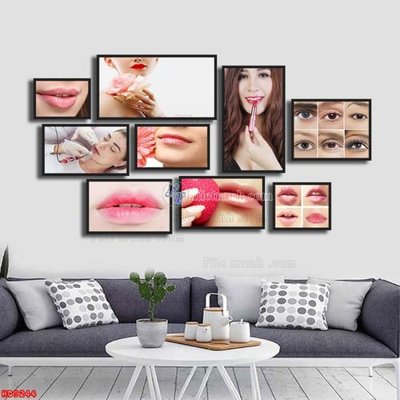 File gốc File tranh bộ hiện đại HD9244 (in lụa) hoa văn cổ điển