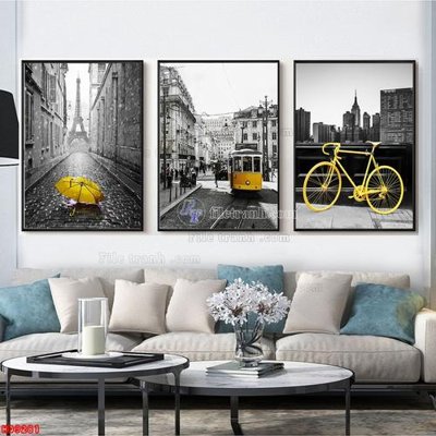 File in trần File tranh bộ hiện đại HD9281 (bản gốc) bầu trời