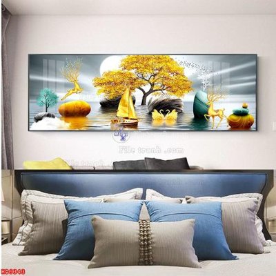 File gốc in mica File tranh bộ hiện đại HD9343 chất lượng