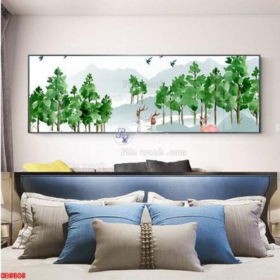 File in trần File tranh bộ hiện đại HD9389 (bản gốc) mây trời