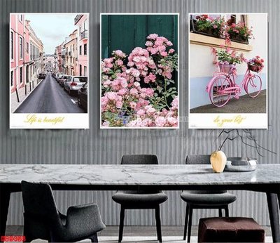 File gốc File tranh bộ hiện đại HD9456 (in 3D) nghệ thuật