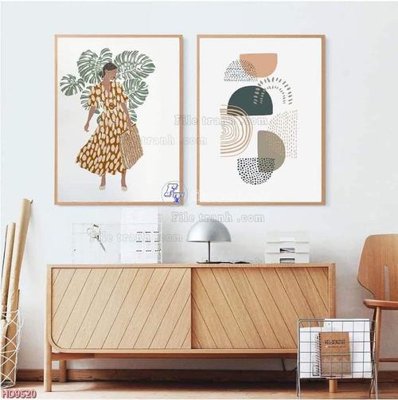 Ảnh gốc File tranh bộ hiện đại HD9520 (siêu chi tiết) để in ấn