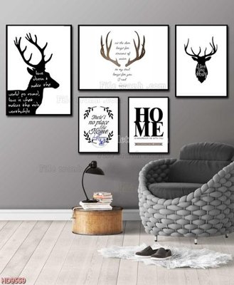 File tranh File tranh bộ hiện đại HD9559 (gốc) phong cách tối giản