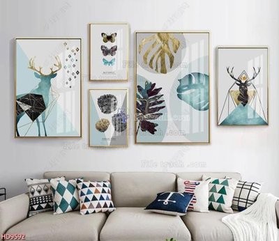 Tải file File tranh bộ hiện đại HD9592 (ảnh gốc) in gạch men