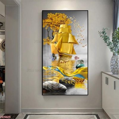 File gốc File tranh bộ hiện đại HD9609 (in ấn) màu sắc trung thực