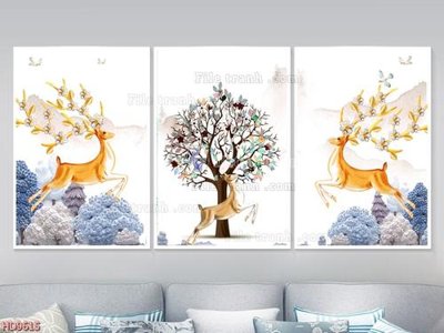 Ảnh mô tả file gốc in mica File tranh bộ hiện đại HD9615