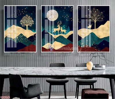 File tranh in tráng gương File tranh bộ hiện đại HD9621 (siêu nét)