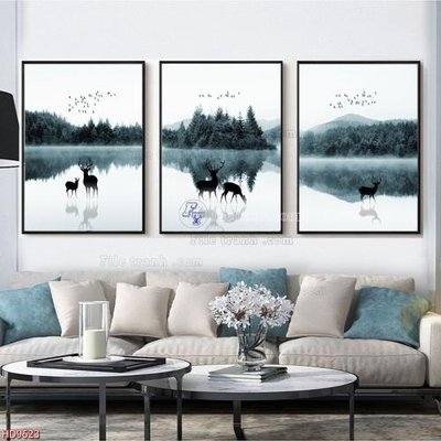 Download file gốc File tranh bộ hiện đại HD9623 (in lụa) nghệ thuật