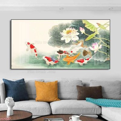 File in trần File tranh bộ hiện đại HD9687 (bản gốc) phong cảnh