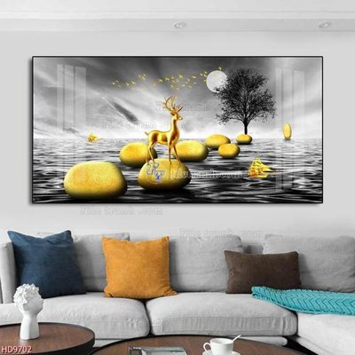 File gốc File tranh bộ hiện đại HD9702 (in mica) trang trí