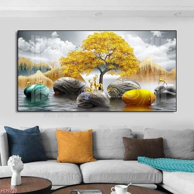 File gốc File tranh bộ hiện đại HD9710 (in tráng gương) nghệ thuật