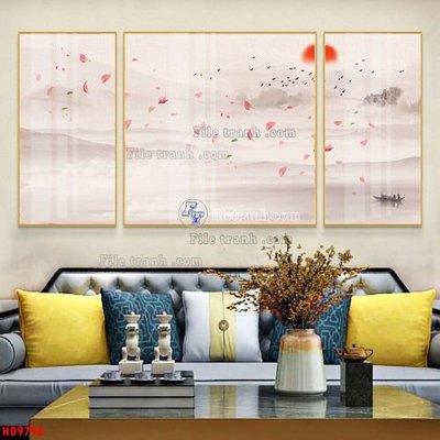 Ảnh gốc File tranh bộ hiện đại HD9796 (độ nét cao) in tráng gương