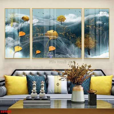 File ảnh File tranh bộ hiện đại HD9842 (gốc) cho trang trí nhà hàng