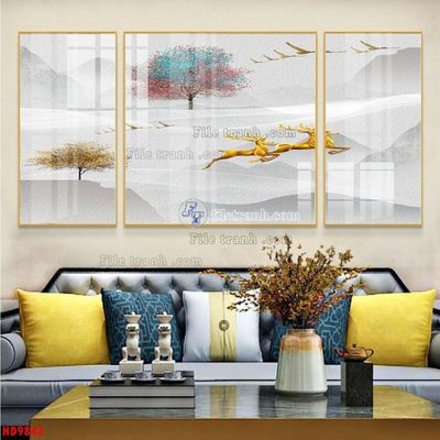 File gốc File tranh bộ hiện đại HD9843 (thiết kế) cho in ấn