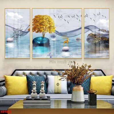 File PSD in ấn File tranh bộ hiện đại HD9855 (chất lượng cao)