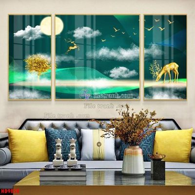 File gốc in mica File tranh bộ hiện đại HD9858 chất lượng