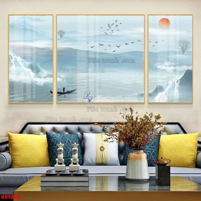 Download file gốc File tranh bộ hiện đại HD9859 (in mica) 3D