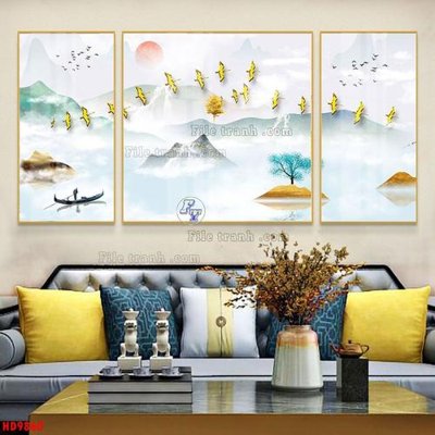 File in ấn File tranh bộ hiện đại HD9860 (bản gốc) sắc nét