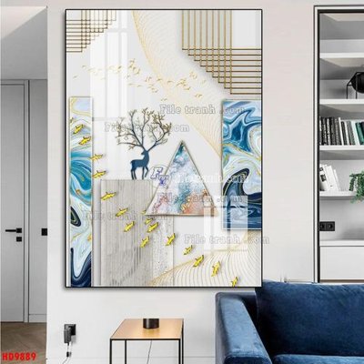 File gốc in ấn File tranh bộ hiện đại HD9889 chuẩn màu CMYK