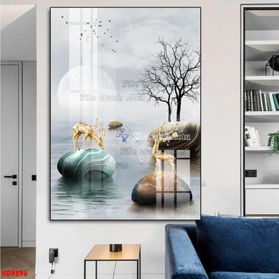 File PSD File tranh bộ hiện đại HD9896 (gốc) tách lớp chi tiết