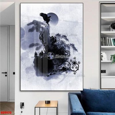 File in mica File tranh bộ hiện đại HD9970 (bản gốc) làm vách ngăn