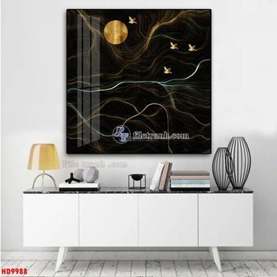 File tranh in trần 3D File tranh bộ hiện đại HD9988 (ảnh gốc)