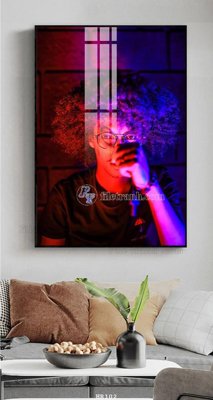 Ảnh gốc File tranh quán cắt tóc HR102 (độ nét cao) in tráng gương