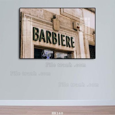 Download file gốc File tranh quán cắt tóc HR160 (in lụa) hoa lá