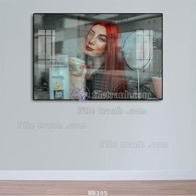 File gốc File tranh quán cắt tóc HR205 (trang trí) cho phòng khách